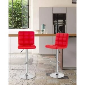 Modern Bar Stool Set of 2 with Adjustable Height